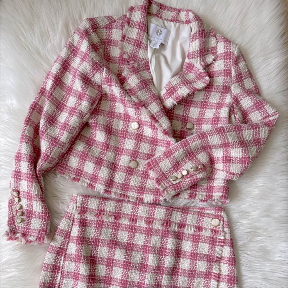 House of Harlow Pink Tweed Set